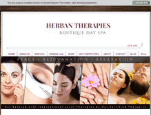 Tablet Screenshot of herbantherapies.com